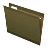 Pendaflex Reinforced Hanging File Folders with Printable Tab Inserts, Letter Size, 1/5-Cut Tabs, Standard Green, 25/Box