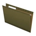 Pendaflex Reinforced Hanging File Folders with Printable Tab Inserts, Legal Size, 1/3-Cut Tabs, Standard Green, 25/Box