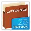 Pendaflex Earthwise by Pendaflex Recycled File Pockets, 3.5" Expansion, Letter Size, Red Fiber