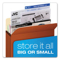 Pendaflex Earthwise by Pendaflex Recycled File Pockets, 5.25" Expansion, Letter Size, Red Fiber