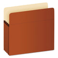 Pendaflex Earthwise by Pendaflex Recycled File Pockets, 3.5" Expansion, Letter Size, Red Fiber