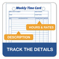 TOPS Weekly Employee Time Cards, One Side, 4.25 x 6.75, 100/Pack