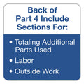 TOPS Auto Repair Four-Part Carbonless, Four-Part Carbonless, 8.5 x 11, 50 Forms