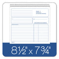 TOPS Spiralbound Service Invoices, Two-Part Carbonless, 8.5 x 7.75, 1/Page, 50 Forms