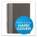 TOPS Royale Wirebound Business Notebooks, 1 Subject, Medium/College Rule, Black/Gray Cover, 11.75 x 8.25, 96 Sheets
