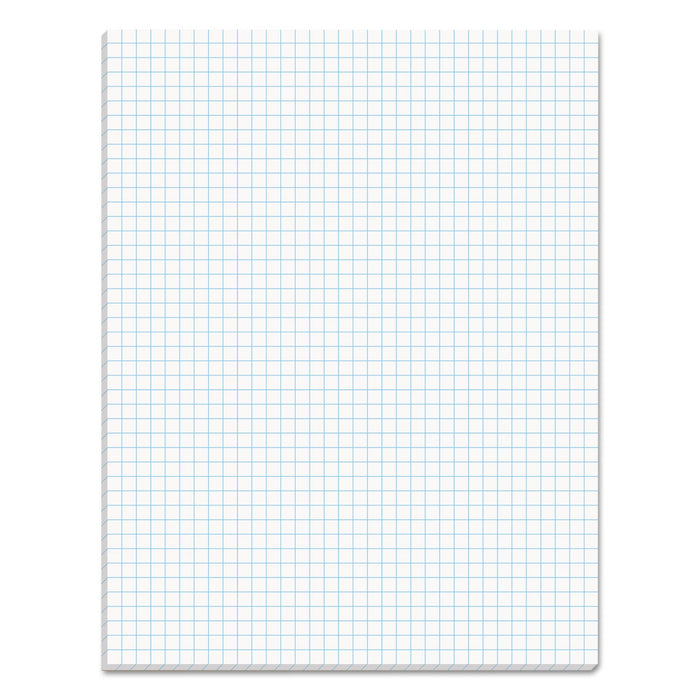 TOPS Quadrille Pads, Quadrille Rule (4 sq/in), 50 White 8.5 x 11 Sheets