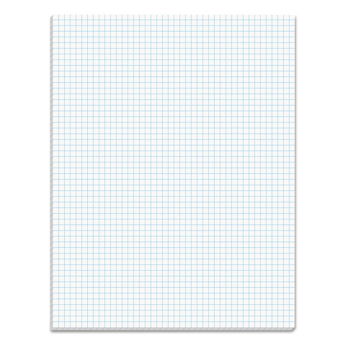 TOPS Quadrille Pads, Quadrille Rule (5 sq/in), 50 White 8.5 x 11 Sheets