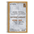 TOPS Second Nature Single Subject Wirebound Notebooks, Medium/College Rule, Light Blue Cover, 9.5 x 6, 80 Sheets