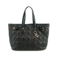 Christian Dior Cannage Panarea Coated Canvas Tote Bag Black Small #3179 by Bolt Boutique