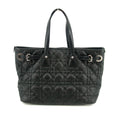 Christian Dior Cannage Panarea Coated Canvas Tote Bag Black Small #3179 by Bolt Boutique