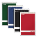 TOPS Steno Pad, Gregg Rule, Assorted Cover Colors, 80 Green-Tint 6 x 9 Sheets, 4/Pack