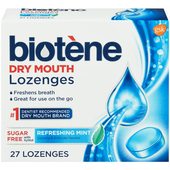Biotene Dry Mouth Lozenges, Sugar-Free Breath Freshener, Refreshing Mint, 27 Count by Pasteur Pharmacy