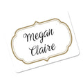 Avery Flexible Adhesive Name Badge Labels, 3 3/8 x 2 1/3, White/Gold Border, 120/PK