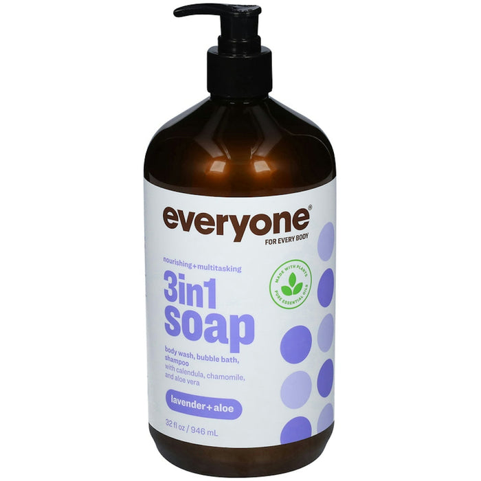 Everyone 3 In 1 Lavender + Aloe Soap 32 Fl Oz by Pasteur Pharmacy