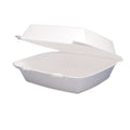 Dart Foam Hinged Lid Containers, 1-Compartment, 8.38 x 7.78 x 3.25, White, 200/Carton