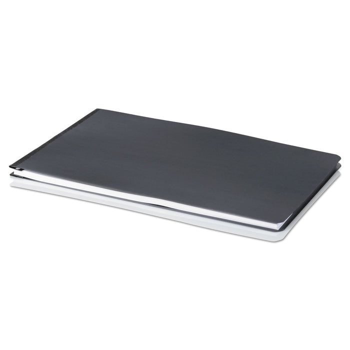 ACCO Pressboard Report Cover with Tyvek Reinforced Hinge, Two-Piece Prong Fastener, 2" Capacity, 8.5 x 14,  Black/Black