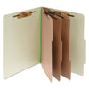 ACCO Pressboard Classification Folders, 3 Dividers, Letter Size, Leaf Green, 10/Box