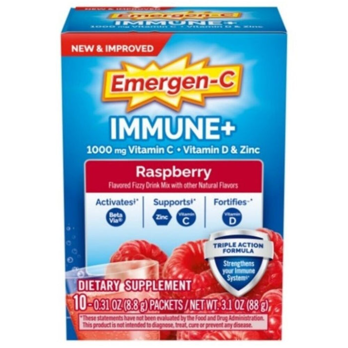 Emergen-C Immune Support +Fizzy Drink Mix Raspberry 10Ct by Pasteur Pharmacy