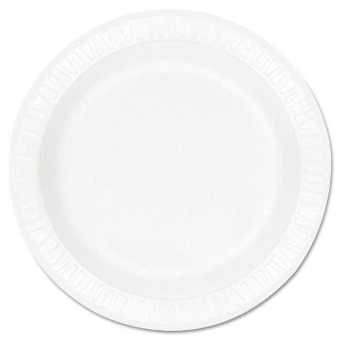 Dart Concorde Foam Plate, 9" dia, White, 125/Pack, 4 Packs/Carton