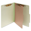 ACCO Pressboard Classification Folders, 1 Divider, Letter Size, Leaf Green, 10/Box