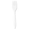 Dart Style Setter Mediumweight Plastic Forks, White, 1000/Carton