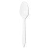 Dart Style Setter Mediumweight Plastic Teaspoons, White, 1000/Carton