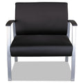Alera metaLounge Series Bariatric Guest Chair, 30.51" x 26.96" x 33.46", Black Seat/Back, Silver Base