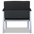 Alera metaLounge Series Bariatric Guest Chair, 30.51" x 26.96" x 33.46", Black Seat/Back, Silver Base