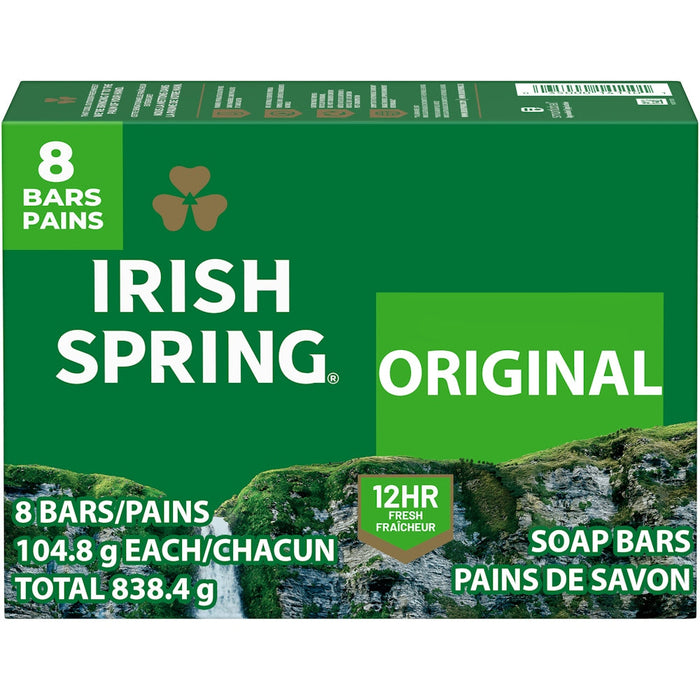Irish Spring Original Clean Deodorant Bar Soap For Men, 3.75 Oz, 8 Bars by Pasteur Pharmacy