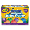 Crayola Washable Paint, 6 Assorted Classic Colors, 2 oz Bottle, 6/Pack