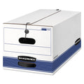 Bankers Box STOR/FILE Medium-Duty Strength Storage Boxes, Letter Files, 12" x 24.13" x 10.25", White, 20/Carton