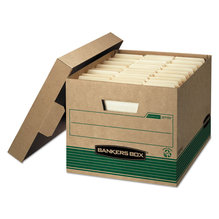 Bankers Box STOR/FILE Medium-Duty 100% Recycled Storage Boxes, Letter/Legal Files, 12" x 16.25" x 10.5", Kraft, 20/Carton
