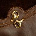 Gucci Vintage Horsebit Leather x Suede Brown Crossbody Bag #3185 by Bolt Boutique