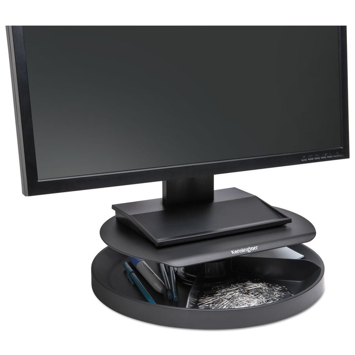 Kensington Spin2 Monitor Stand with SmartFit, 12.6" x 12.6" x 2.25" to 3.5", Black, Supports 40 lbs