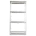 Alera NSF Certified Industrial Four-Shelf Wire Shelving Kit, 36w x 18d x 72h, Silver