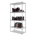 Alera NSF Certified Industrial Four-Shelf Wire Shelving Kit, 36w x 18d x 72h, Silver