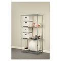 Alera NSF Certified Industrial Four-Shelf Wire Shelving Kit, 36w x 24d x 72h, Silver