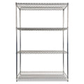 Alera NSF Certified Industrial Four-Shelf Wire Shelving Kit, 48w x 24d x 72h, Silver