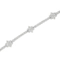 .925 Sterling Silver 1.0 cttw Miracle-Set Diamond Floral Station Tennis Bracelet (I-J Color, I3 Clarity) - 7-1/2" by Bids.com