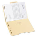 Smead SuperTab Reinforced Guide Height Fastener Folders, 2 Fasteners, Letter Size, 14-pt Manila Exterior, 50/Box