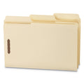 Smead SuperTab Reinforced Guide Height Fastener Folders, 2 Fasteners, Legal Size, 14-pt Manila Exterior, 50/Box