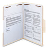 Smead SuperTab Reinforced Guide Height Fastener Folders, 2 Fasteners, Legal Size, 14-pt Manila Exterior, 50/Box