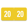 Smead Yearly End Tab File Folder Labels, 20, 0.5 x 1, Yellow, 25/Sheet, 10 Sheets/Pack