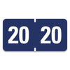 Smead Yearly End Tab File Folder Labels, 20, 0.75 x 1.5, Dark Blue, 500/Roll