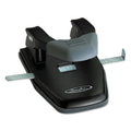 Swingline 28-Sheet Comfort Handle Steel Two-Hole Punch, 1/4" Holes, Black/Gray