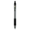 Zebra Z-Grip Ballpoint Pen, Retractable, Medium 1 mm, Black Ink, Clear Barrel, 24/Pack