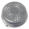 Durable Packaging Dome Lids for 12" Cater Trays, 12" Diameter x 2.5"h, Silver, Plastic, 50/Carton