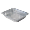 Durable Packaging Aluminum Steam Table Pans, Half-Size Medium—104 oz., 2.19" Deep, 10.38 x 12.75, 100/Carton