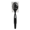 Dixie SmartStock Wrapped Heavy-Weight Cutlery Refill, Teaspoon, Black, 960/Carton