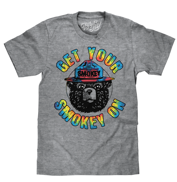 Get Your Smokey On Tie Dye T-Shirt - Gray by Tee Luv